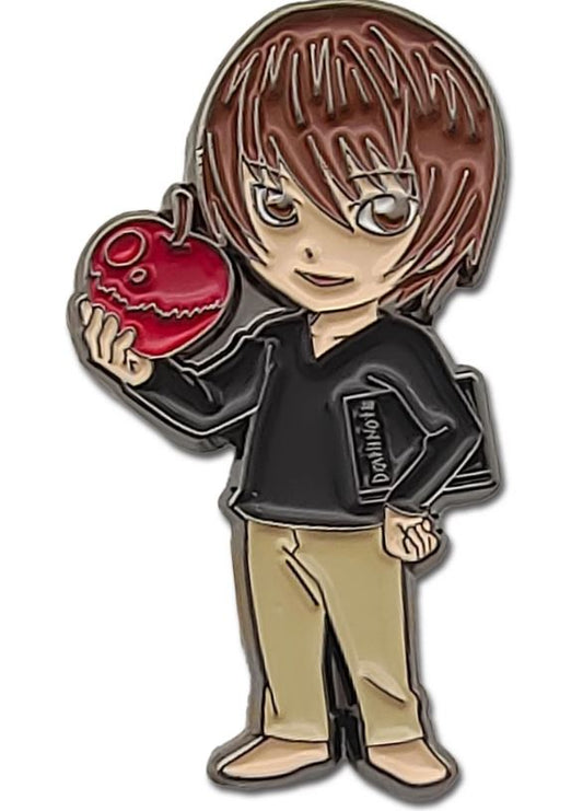 chez-rhox-geek-stop-enamel-pin-death-note-chibi-Light-yagami-with-apple-and-death-note.JPG
