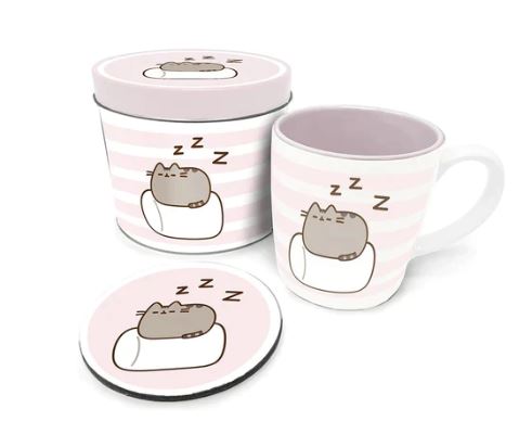 chez-rhox-geek-stop-mug-pusheen-mug-and-coaster-tin-set-sleeping-cat.JPG