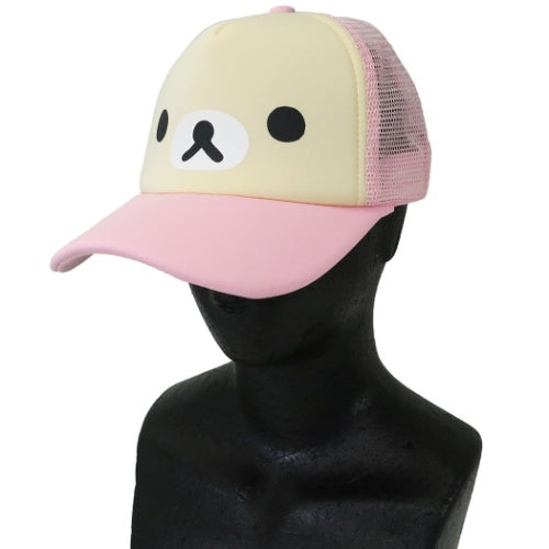 chez-rhox-geek-stop-baseball-cap-rilakkuma-korilakkuma-face-trucker-brown.jpg