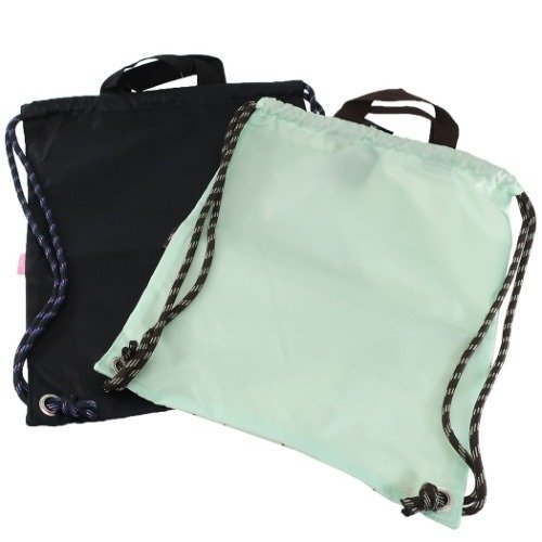 chez-rhox-geek-stop-drawstring-bag-bt21-line-friends-with-pocket-sports-green-white-4.jfif