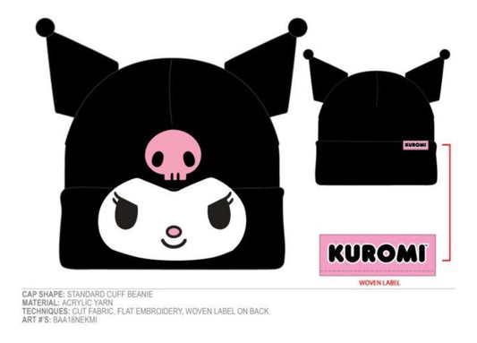 chez-rhox-geek-stop-tuque-winter-hat-sanrio-kuromi-face-black-embroided.JPG