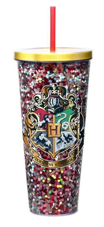 chez-rhox-geek-shop-travel-glass-harry-potter-hogwarts-crest-glitter-with-straw-32-oz.JPG