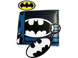 chez-rhox-geek-stop-wallet-keychain-dc-comics-batman-logo-blue-wallet-set.jfif