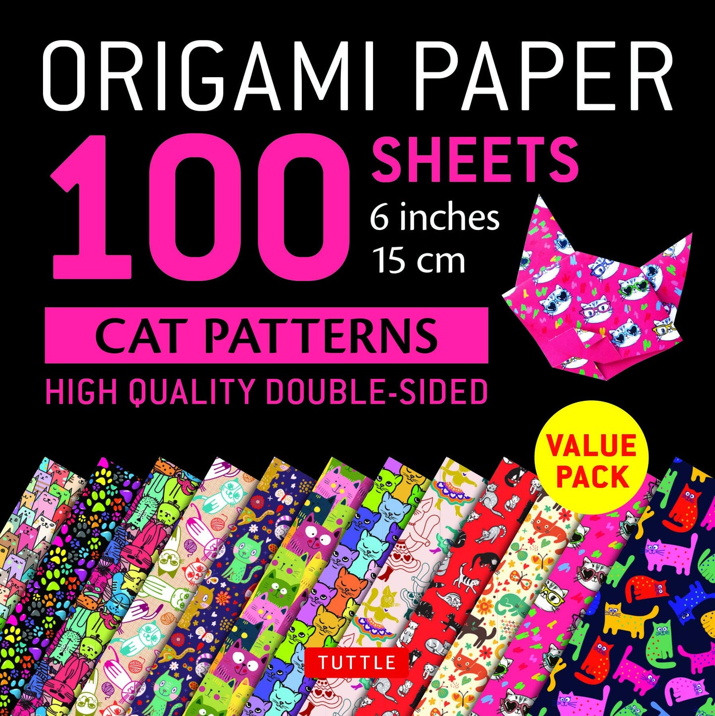 chez-rhox-geek-stop-origami-paper-tuttle-100-sheets-15cm-cat-pattern.jpg