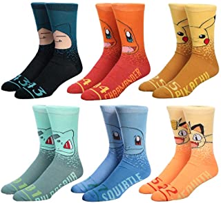 chez-rhox-geek-stop-socks-nintendo-pokemon-pack-of-6-crew-pikachu-meowth-snorlax-charmander-bulbasaur-squirtle.jpg