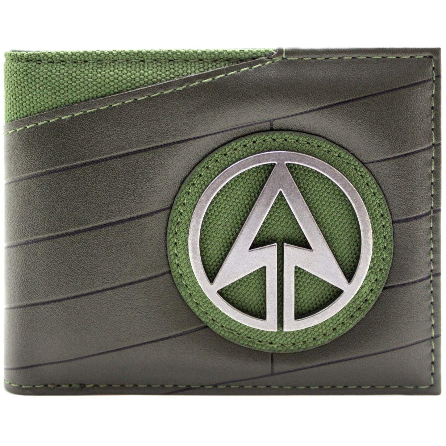 chez-rhox-geek-stop-wallet-dc-comics-green-arrow-metal-logo-green-faux-leather.jpg