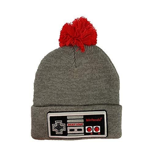 chez-rhox-geek-stop-beanie-winter-hat-nintendo-nes-controller-grey-pompom.jpg