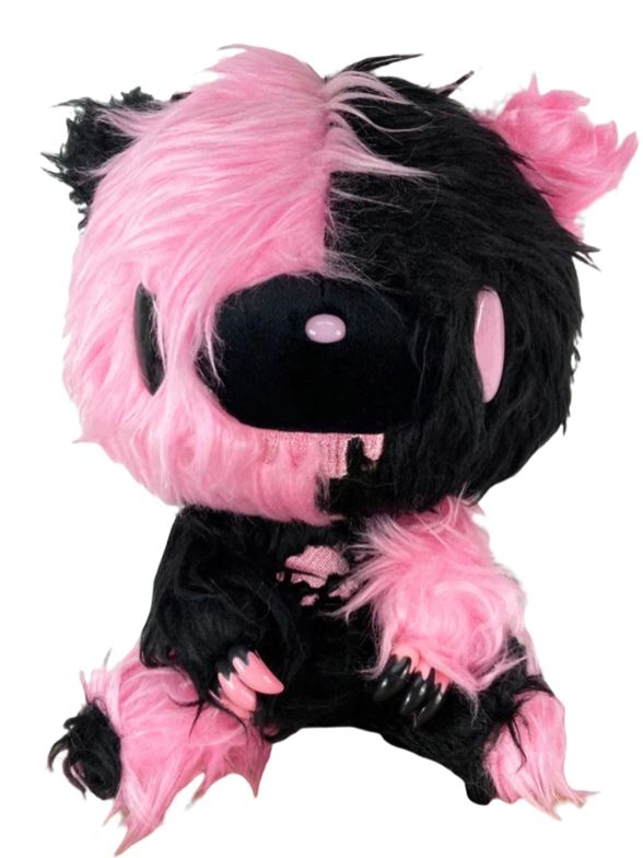 chez-rhox-geek-stop-plush-gloomy-the-naughty-grizzly-black-pink-with-hairy-8-inch.JPG