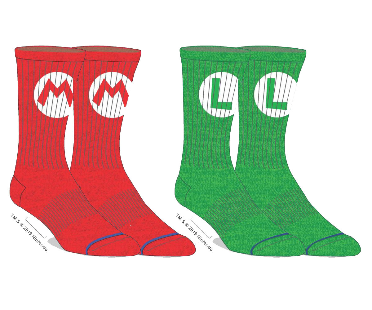 chez-rhox-geek-stop-socks-nintendo-super-mario-luigi-logo-2-pairs-crew-set copy.jpg