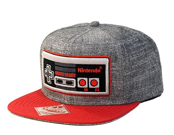 chez-rhox-geek-stop-cap-nintendo-entertainment-system-nes-controller-snapback-grey-red.JPG