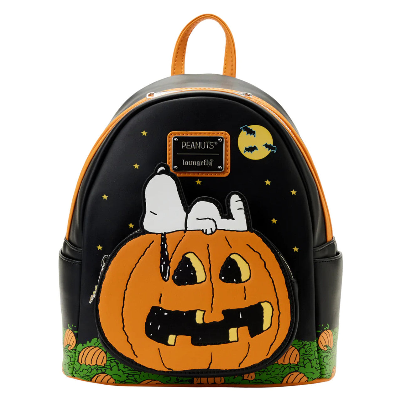 chez-rhox-geek-stop-mini-back-pack-peanuts-pumpkin-snoopy-black-orange-fake-leither.jpg