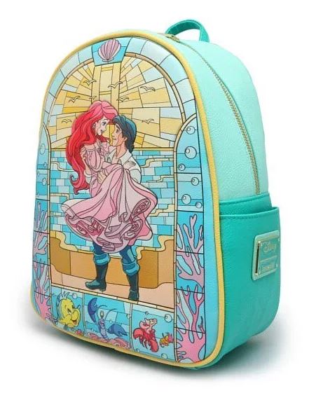 chez-rhox-geek-stop-backpack-disney-princess-little-mermaid-characters-in-stained-glass-aqua-fake-leather2.JPG