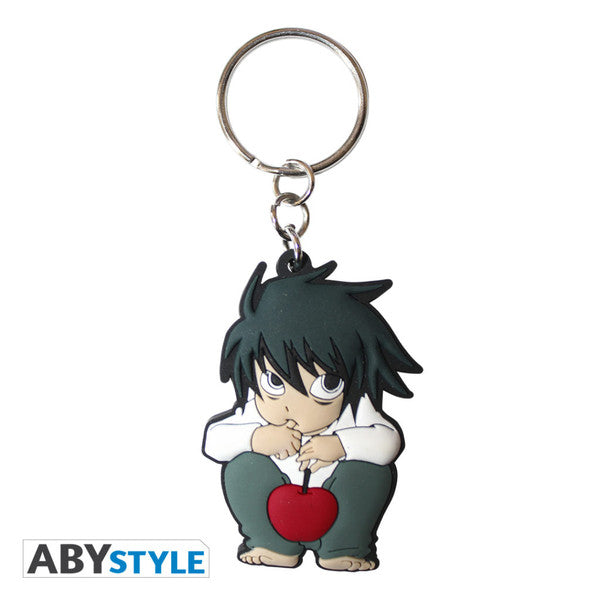 chez-rhox-geek-stop-keychain-death-note-l-with-apple-pvc-2.jpeg
