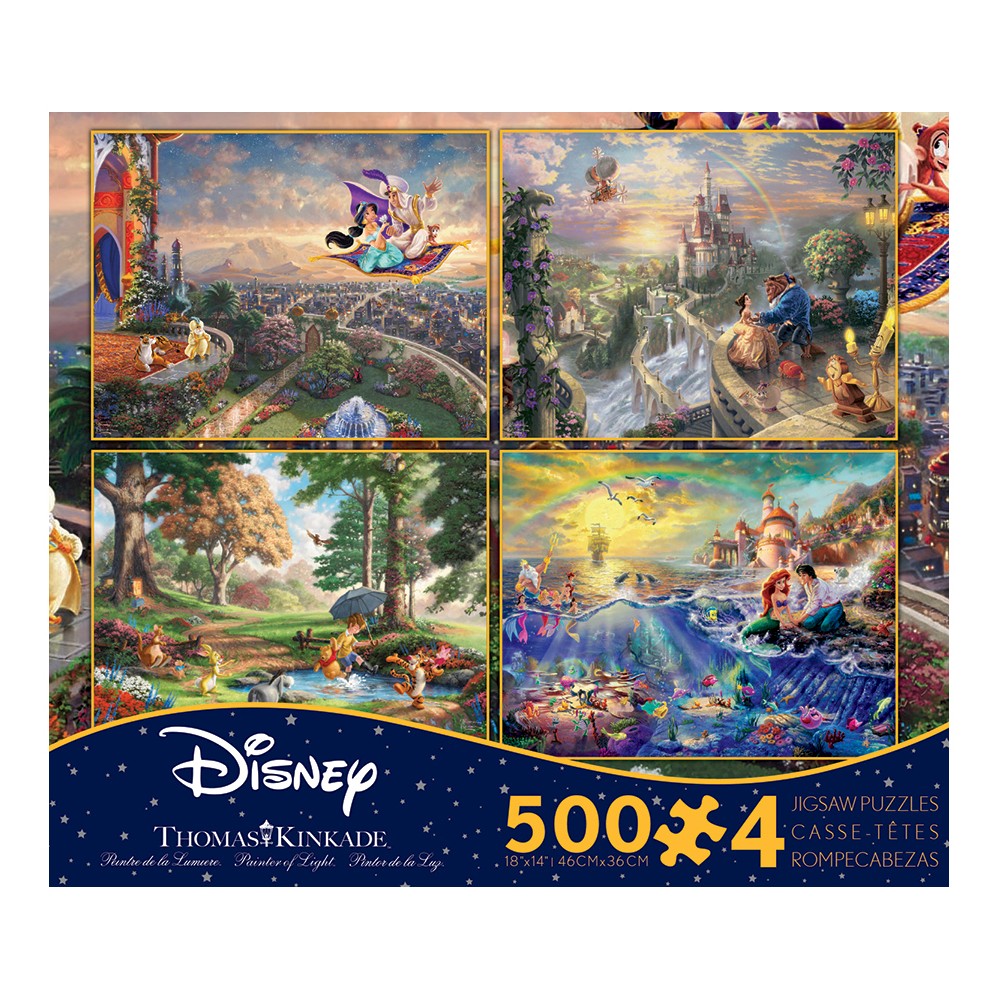 chez-rhox-geek-stop-jigsaw-puzzle-disney-dream-thomas-kindade-set-of-4-500-pieces.jpeg