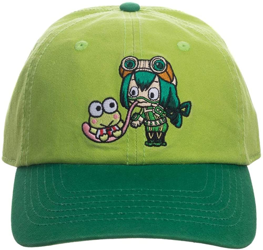 chez-rhox-geek-stop-baseball-hat-my-hero-academia-hello-kitty-and-friends-Keroppi-tsuyu-froppy-green.jpg