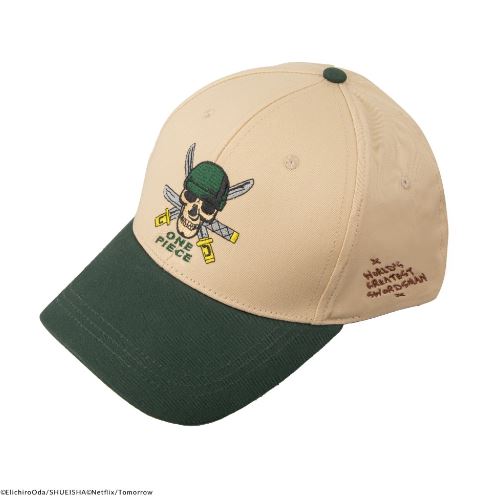 Casquette - One Piece Netflix - Logo de Zoro Verte et Beige Ajustable