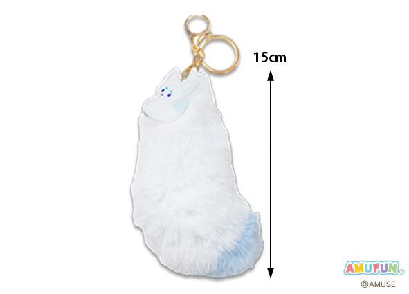 Porte-clés - Chokon to Kitsune - Queue de Renard Blanc en Peluche