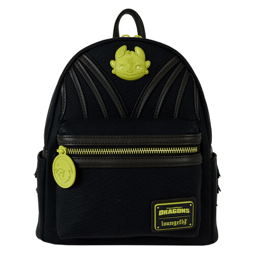 Mini Sac à Dos - Dreamworks Studio Dragons - Toothless en Faux Cuir Noir