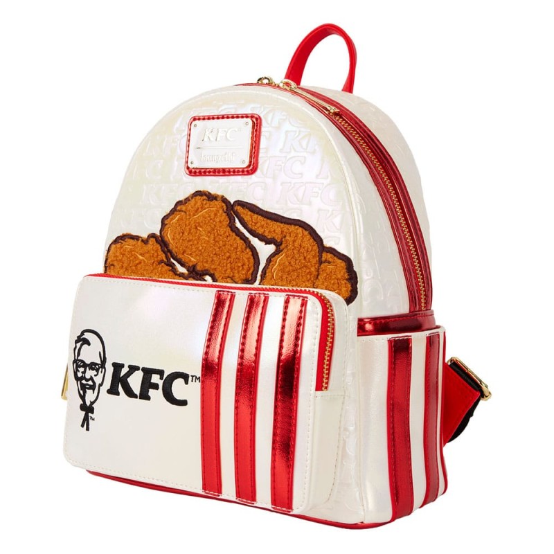 Mini Sac à Dos - KFC - Barril de Poulet en Faux Cuir Rouge et Blanc