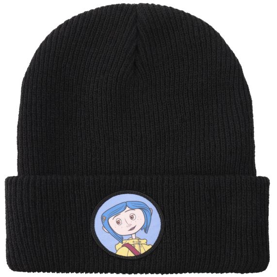 Tuque - Coraline - Patch de Coraline en Laine Noire