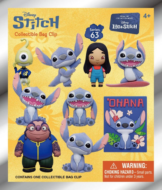 Sac Mystère - Disney Lilo & Stitch - Porte-clés Figurine Clip pour Sac à Dos Série 63