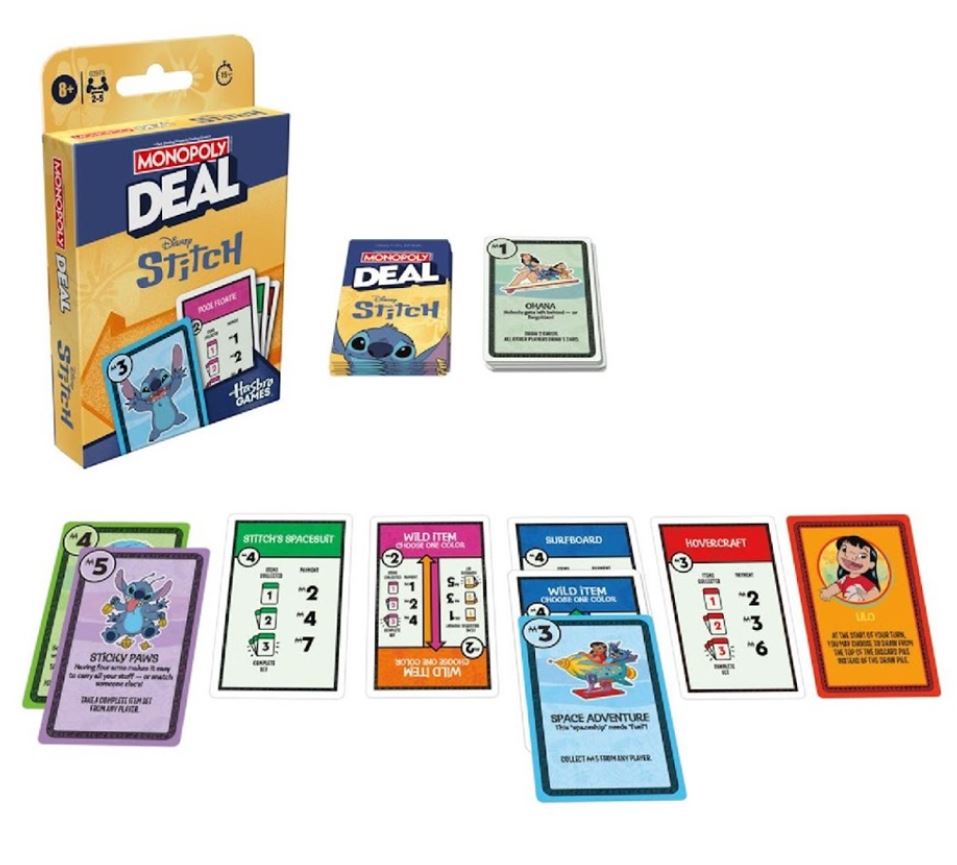 Jeu de société - Disney Stitch - Monopoly Deal *Bilingue*