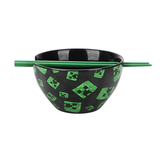 Bol - Minecraft - Creeper pour Ramen avec Baguettes