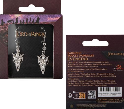Collier - Lord of the Rings - Boucles d'Oreilles Evenstar Cinéreplica