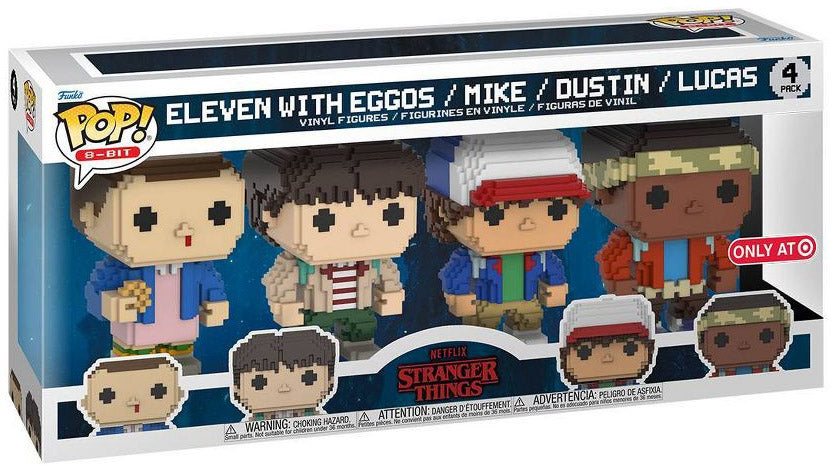 Funko Pop! 8-bit - Stranger Things - Eleven with Eggos / Mike / Dustin / Lucas (8 Bit) *Target Exclusive*
