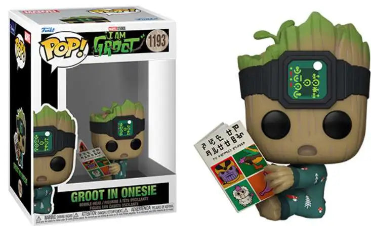 Funko Pop! - Marvel Studios I Am Groot - Groot In Onesie (Groot PJs With Book) 1193 *Liquidation*
