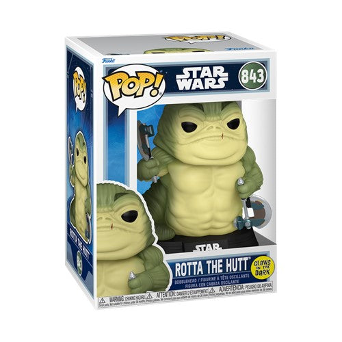 Funko Pop! Animation - Star Wars The Mandalorian and Grogu - Rotta the Hutt 843 *Glow in the Dark*
