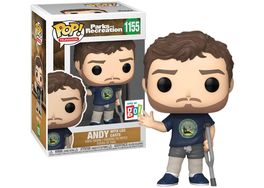 Funko Pop! Television - Parks and Recreation - Andy with Leg Casts 1155 *Only at Go! Calendars Exclusive* *CLEARANCE*