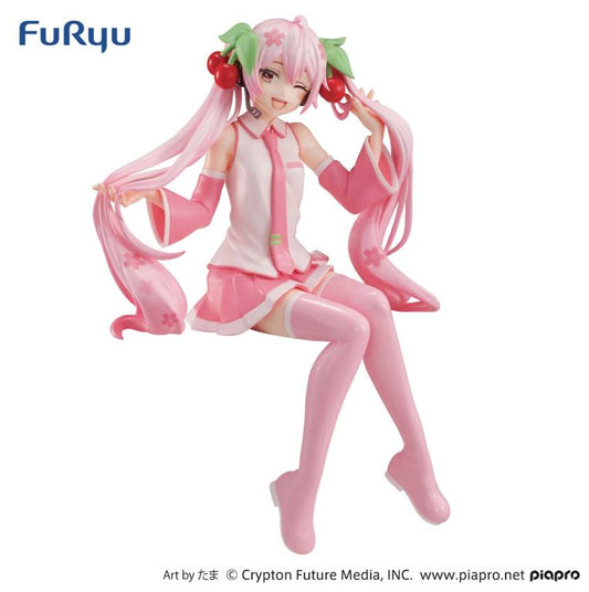 Figurine - Hatsune Miku 初音ミク- Sakura Miku Noodle Stopper Wink Version 8"