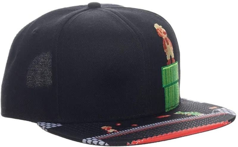 chez-rhox-geek-stop-har-nintendo-super-mario-bros-mario-on-pipe-8-bit-black-snapback-2