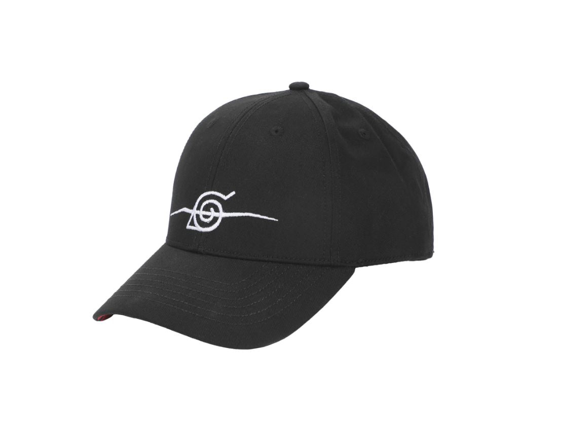 Casquette - Naruto Shippuden - Symbole de Konoha Traître Noire Brodée Ajustable