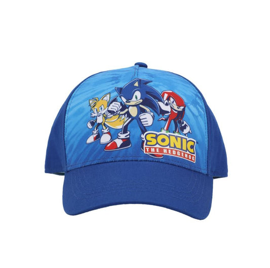 Casquette - Sonic The Hedgehog - Sonic, Tails et Knuckles avec Logo Bleue Snapback Ajustable