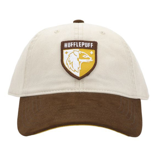 Casquette - Harry Potter - Patch de Poufsouffle Beige et Brune Ajustable