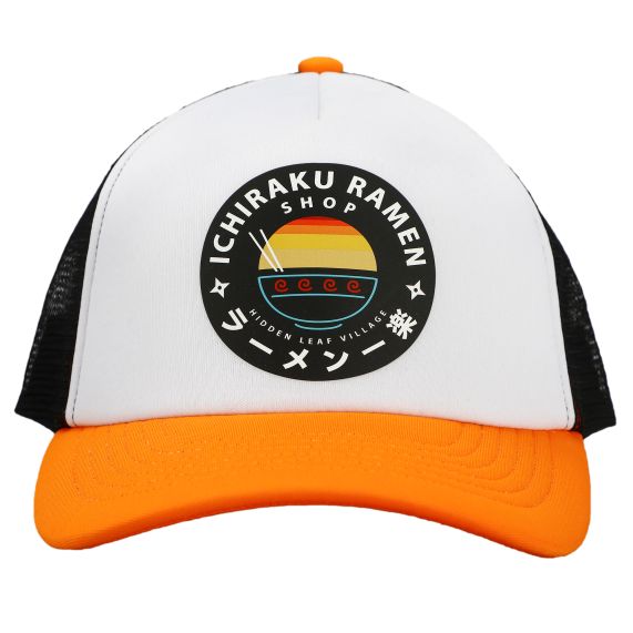Casquette - Naruto Shippuden - Ichiraku Ramen Trucker en Mesh Orange et Blanche