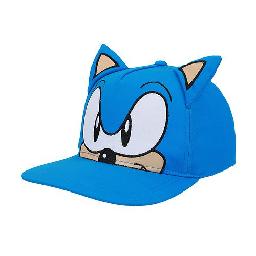 Casquette - Sonic The Hedgehog - Sonic avec Oreilles 3D Bleu Snapback Ajustable