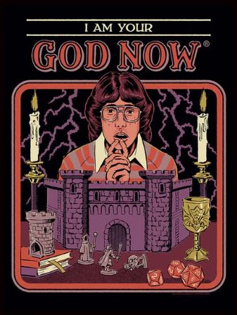 Enseigne en métal - Steve Rhodes - I am your God Now