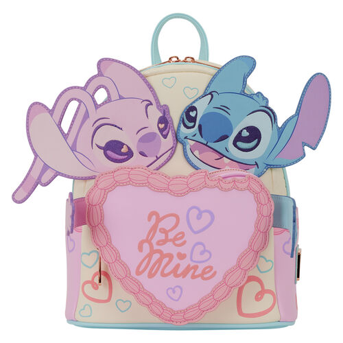 Mini Sac à Dos - Disney Lilo & Stitch - Stitch et Angel Saint Valentin (Be Mine) en Faux Cuir
