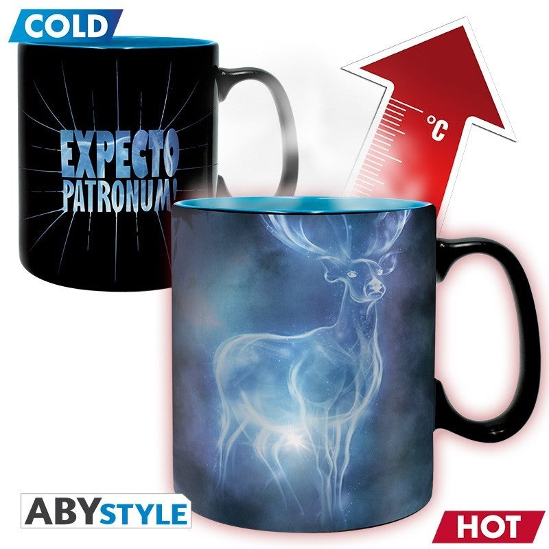 Tasse - Harry Potter - Expecto Patronum Noir Réactive à la Chaleur 14oz