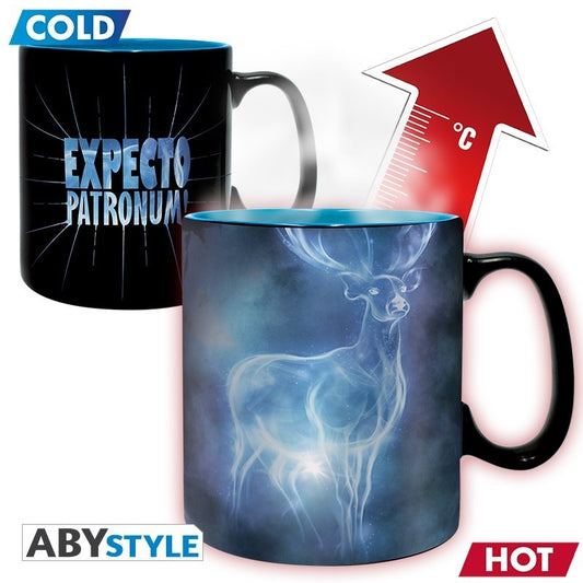 Tasse - Harry Potter - Expecto Patronum Noir Réactive à la Chaleur 14oz