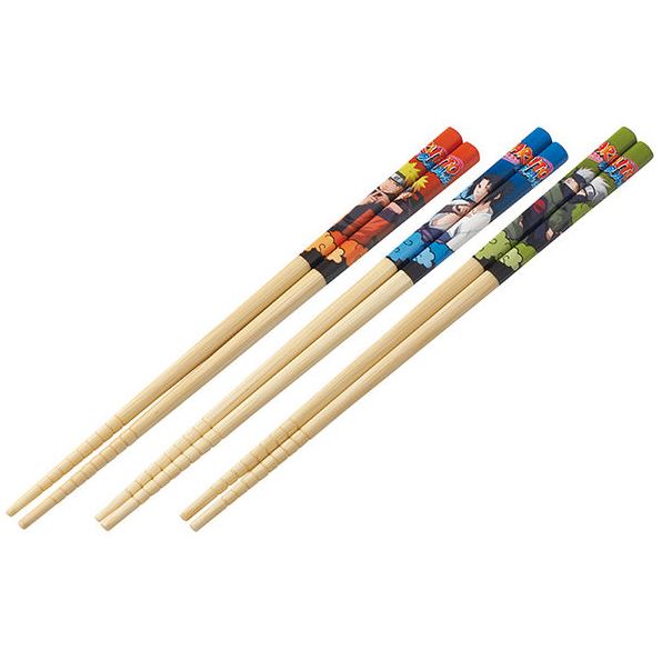 Baguettes - Naruto Shippuden - Sasuke, Naruto et Kakashi Ensemble de 3 Paires 21cm