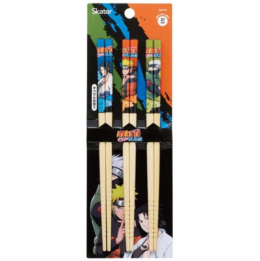 Baguettes - Naruto Shippuden - Sasuke, Naruto et Kakashi Ensemble de 3 Paires 21cm