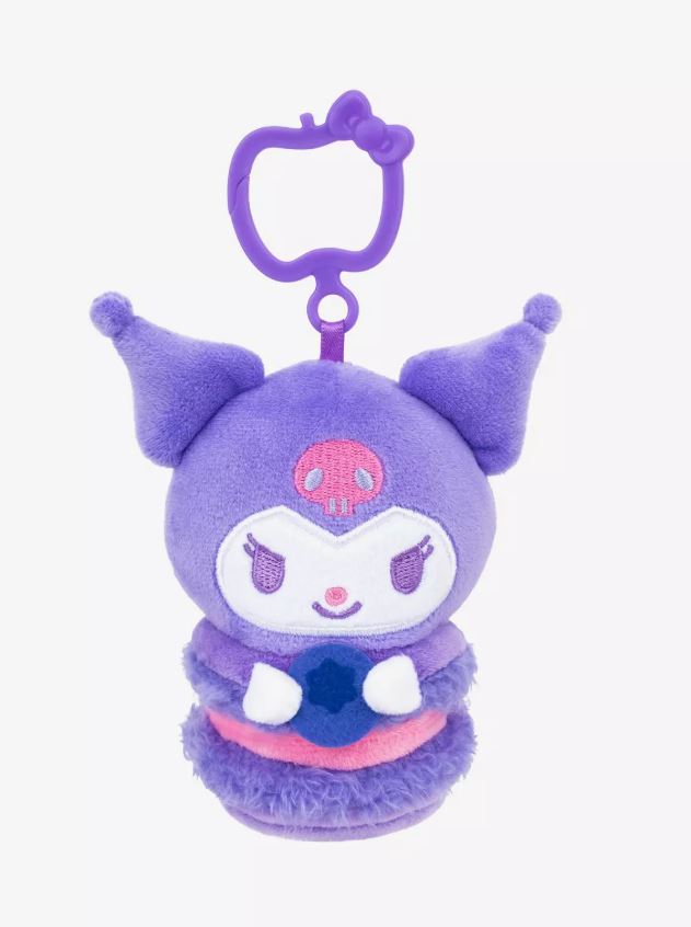 Peluche - Sanrio Hello Kitty and Friends - Macaron Serie 4 Kuromi Clip 4"