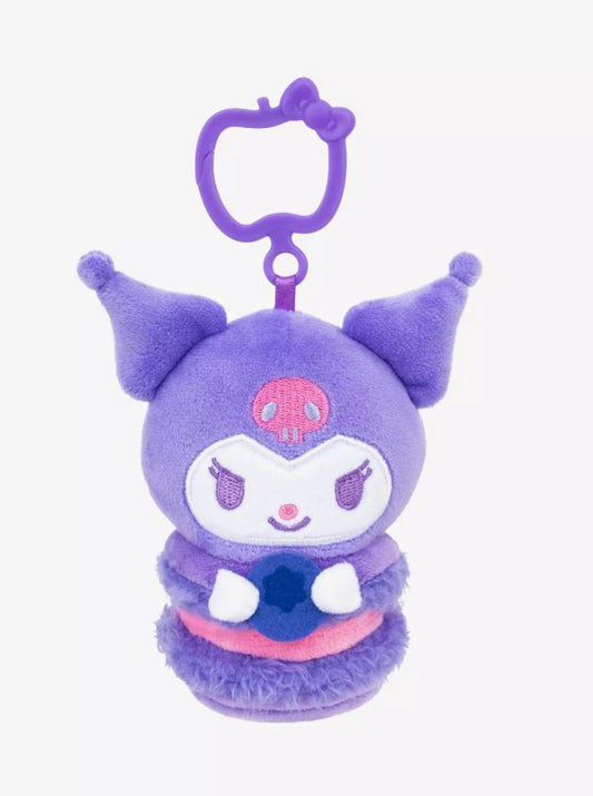 Peluche - Sanrio Hello Kitty and Friends - Macaron Serie 4 Kuromi Clip 4"