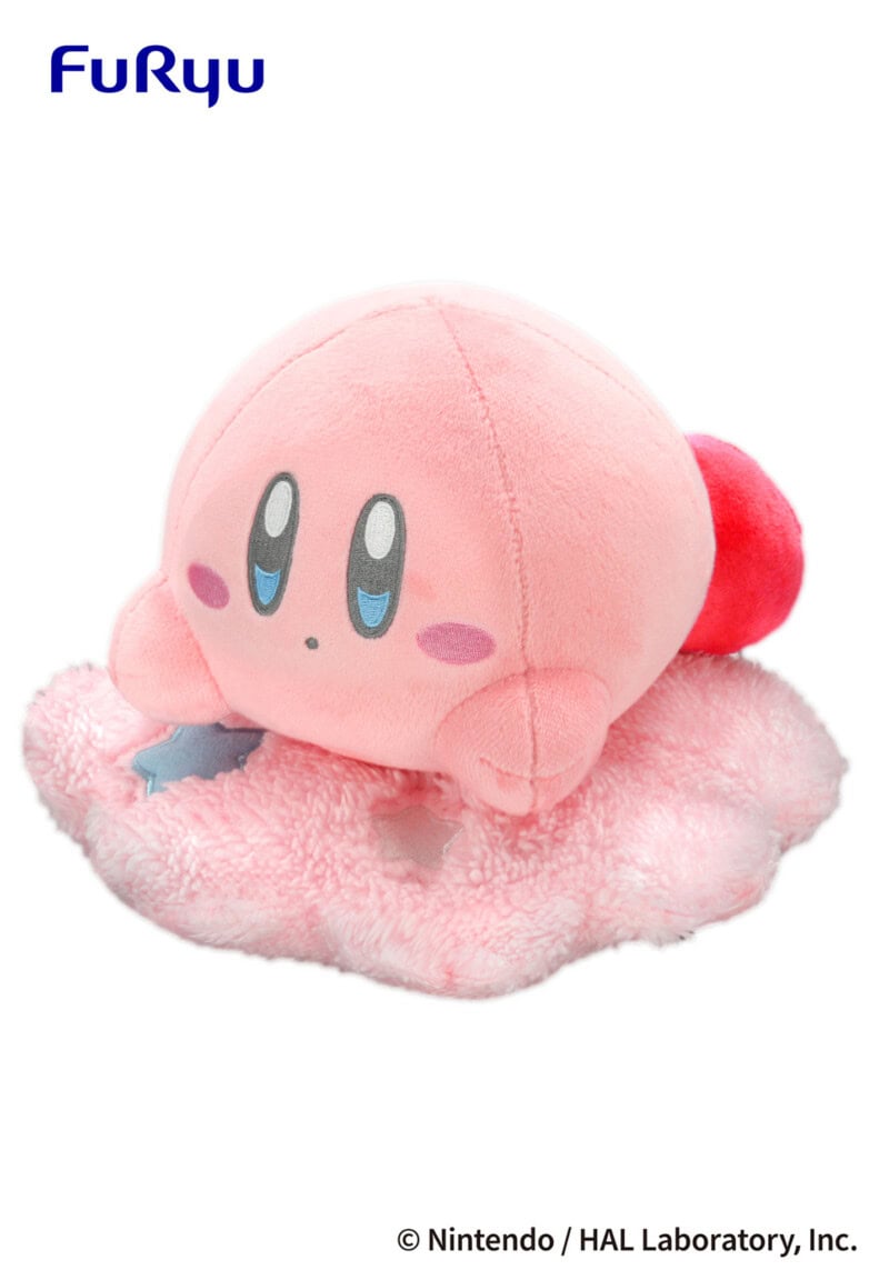 Peluche - Kirby of the Stars - Kirby Couché Sur un Nuage Rose 8"