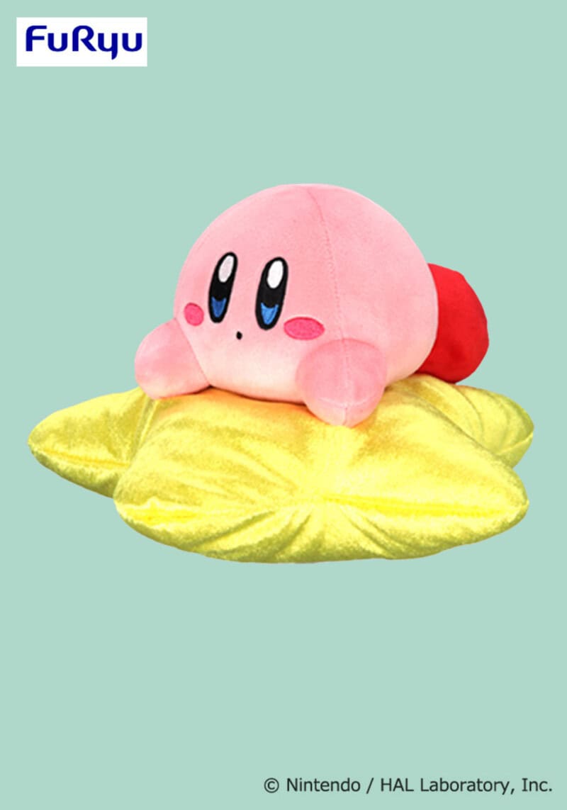 Peluche - Kirby of the Stars - Kirby Couché Sur la Warp Star 8"