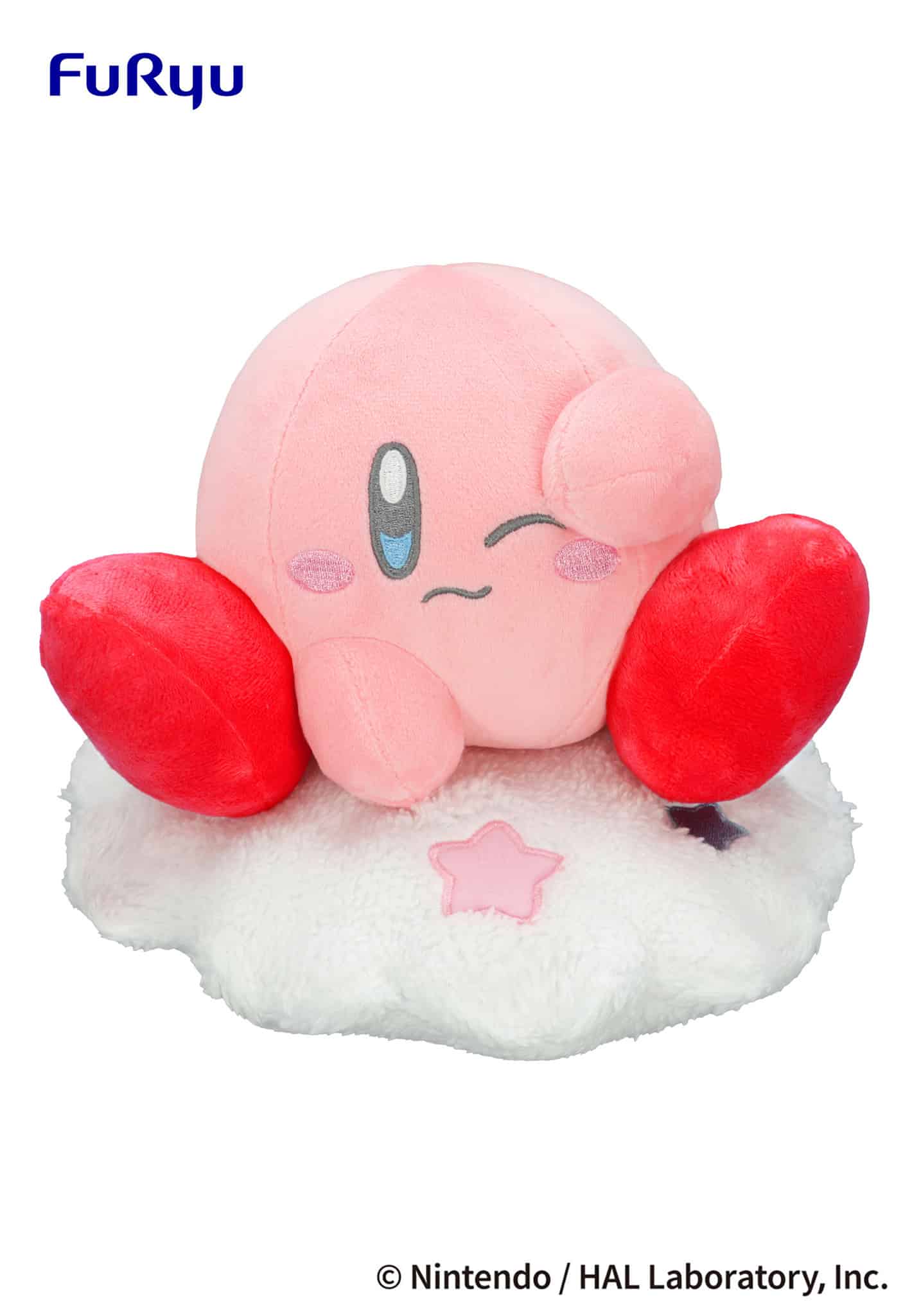 Peluche - Kirby of the Stars - Kirby Assis Sur un Nuage Blanc 8"